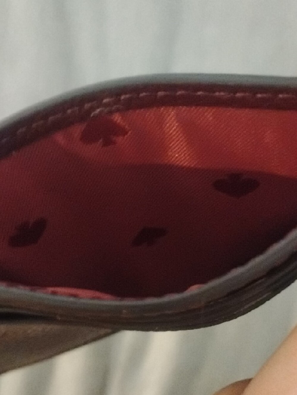 kate spade Pebbled Card Holder in Burgundy - Picture 4 of 8